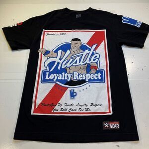 WWE JOHN CENA HUSTLE LOYALTY RESPECT WRESTLING T SHIRT Mens S Never Give Up